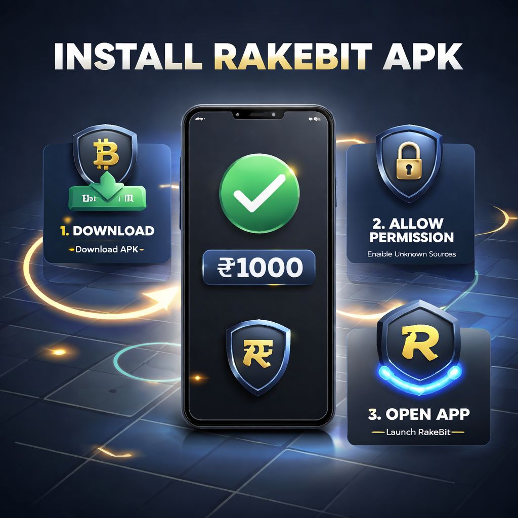 Argentine player following simple steps to install the RakeBit app on an Android smartphone